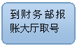 流程图: 可选过程: 到财务部报账大厅取号